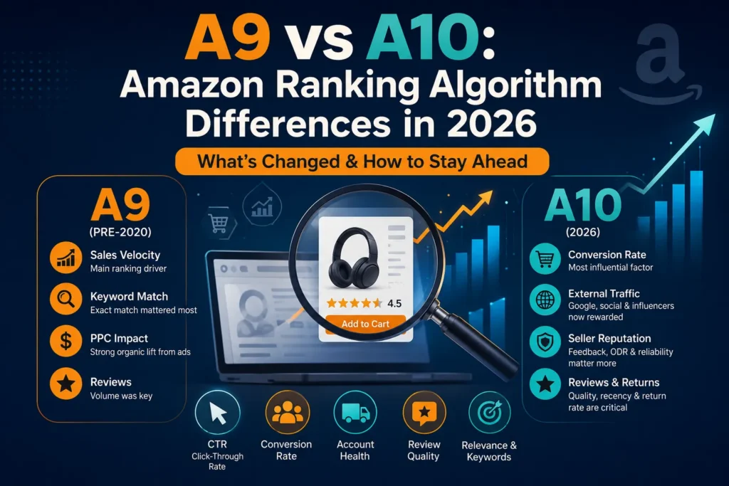 A9 vs A10 Amazon Ranking