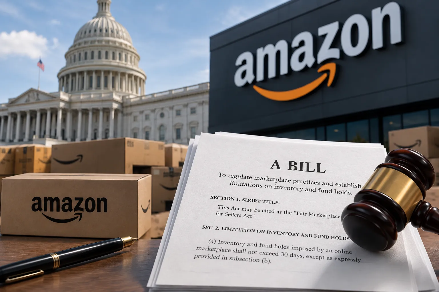 A Federal Bill Would Cap Amazon's Inventory