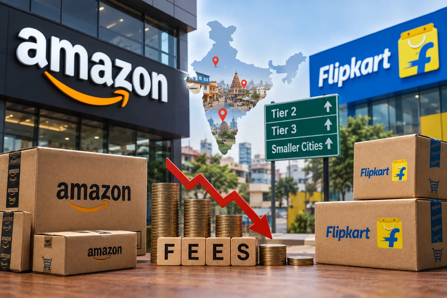 Amazon and Flipkart Are Slashing Seller Fees