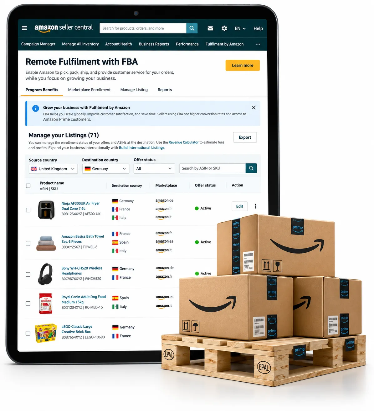 Full-Service Amazon Management europe seller