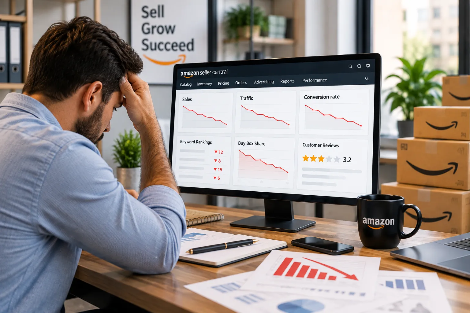 Stressed Seller Facing Declining Analytics